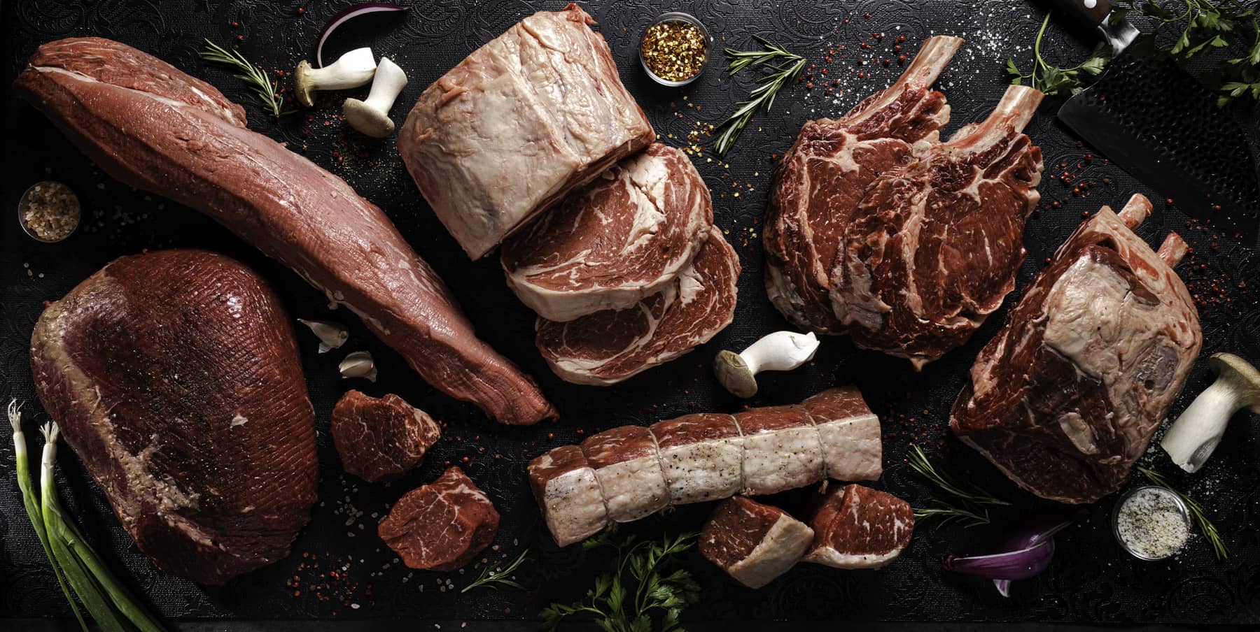 A spread of premium cuts at The Carnivore Market